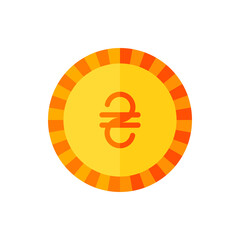Ukrainian Hryvnia, Money, Coin Flat Icon Logo Illustration Vector Isolated. Finance and Currency Icon-Set. Suitable for Web Design, Logo, App, and Upscale Your Business.