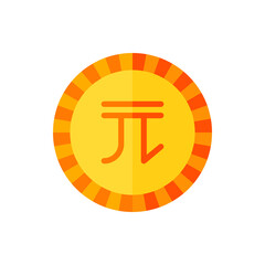 New Taiwan Dollar, Money, Coin Flat Icon Logo Illustration Vector Isolated. Finance and Currency Icon-Set. Suitable for Web Design, Logo, App, and Upscale Your Business.