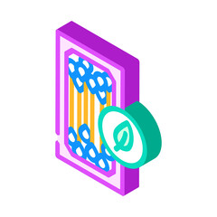 ear sticks zero waste isometric icon vector. ear sticks zero waste sign. isolated symbol illustration