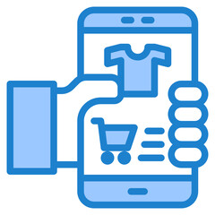 mobilephone blue style icon