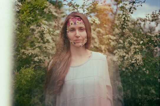 A portrait of beautiful woman from a fairytale