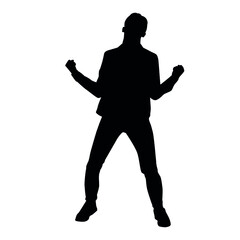  Silhouette of Happy Man Pose