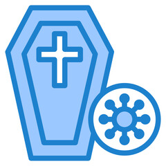 virus blue style icon