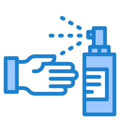 virus blue style icon