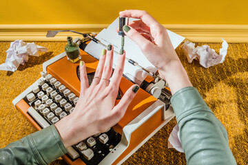 Secretary bored at work