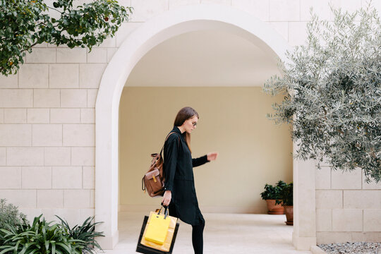 Woman with shopping bags