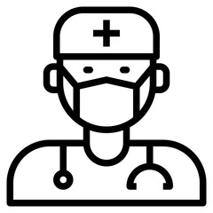 doctor outline style icon