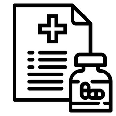 Fototapeta premium drug outline style icon