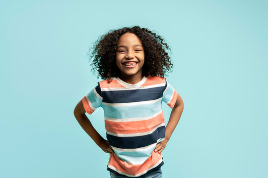 Happy Afro Girl in Studio