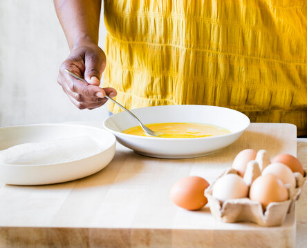 Anonymous Woman cook preparing food for meal