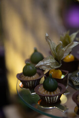 chocolate truffles on a plate