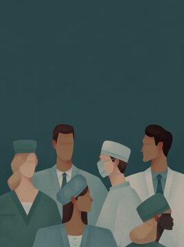 Illustration of medical staff