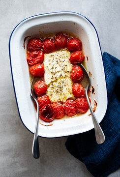 Baked Feta Cheese and Tomato Pasta