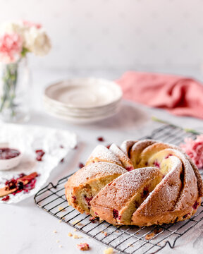 Almond Cherry Bundt Cake