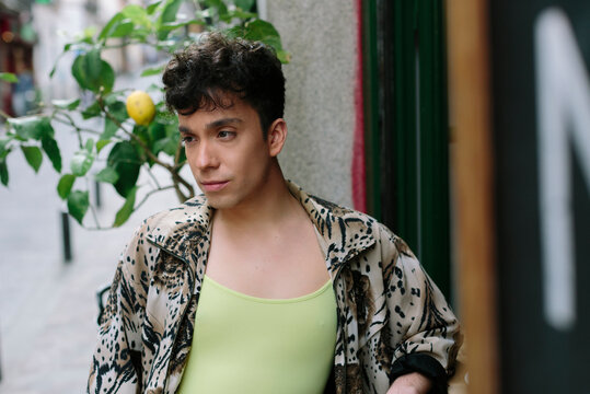 Portrait of young non-binary person in the street