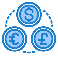 Exchange blue style icon