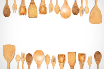 wooden kitchen utensils