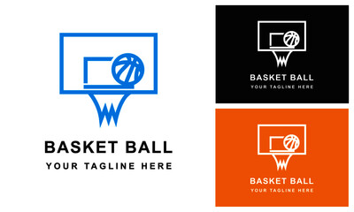 Fototapeta na wymiar Basket Ball Logo Design Template.