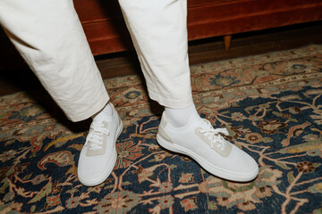 Standing on Vintage Rug