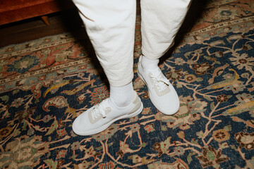 Standing on Vintage Rug