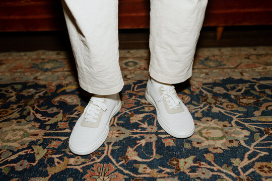 Standing on Vintage Rug