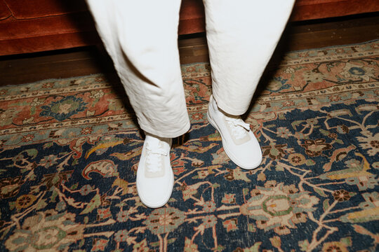 Standing on Vintage Rug