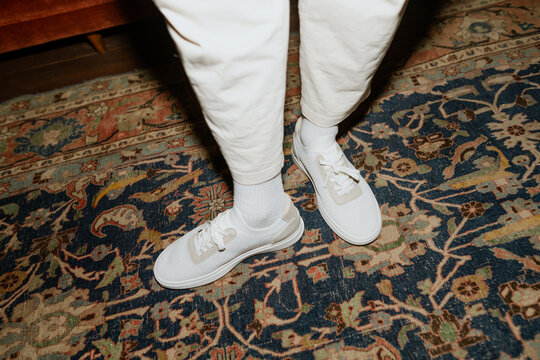 Standing on Vintage Rug