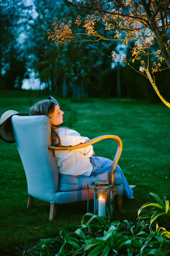 Garden at dusk