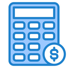 Calculator blue style icon