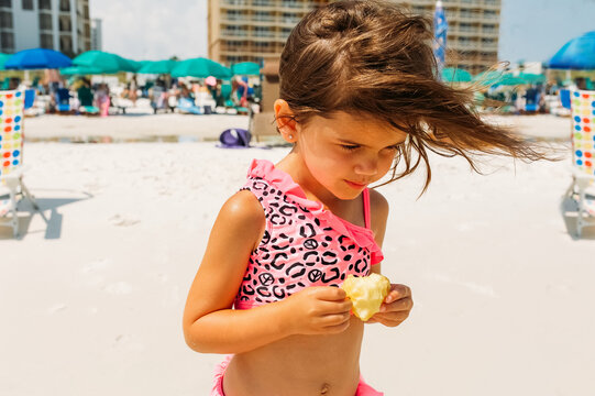 Blustery summer day at the beach. 