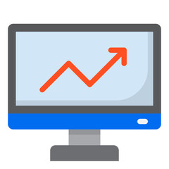 Computer flat style icon