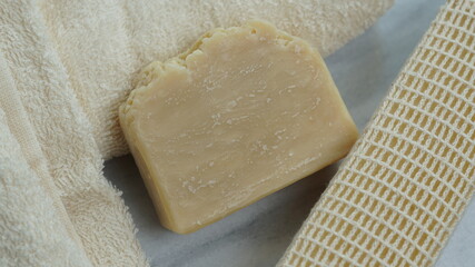 close up of a piece of soap