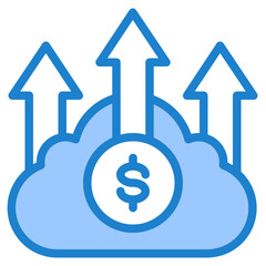 Money blue style icon