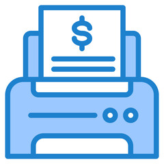 Obraz premium Printer blue style icon