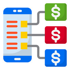 Finance flat style icon