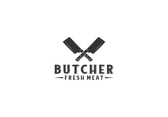 Butchery - logo concept. Butcher shop logo. in white background