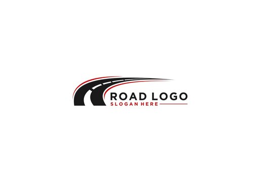 road construction logo road maintenance creative sign concept in white background