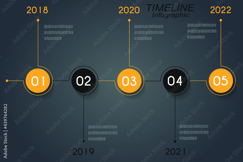 Fototapete time line to display your data . idea to display information, ranking and statistics.