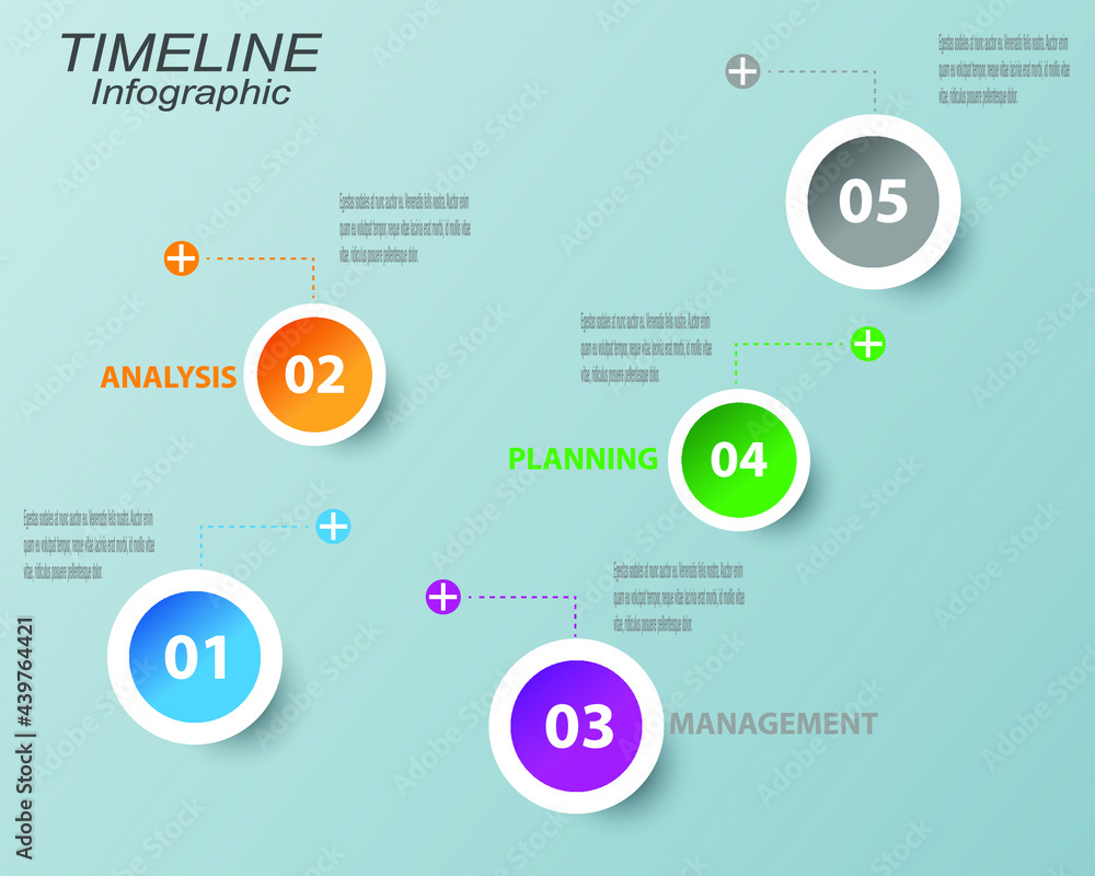 Fototapete time line to display your data . idea to display information, ranking and statistics.