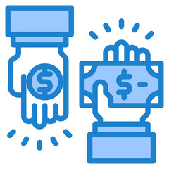 Exchange blue style icon