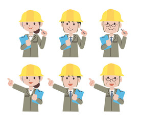 建築　工事　作業員　セット