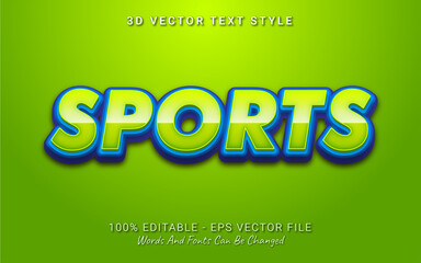 Editable text effect - Sports text style concept
