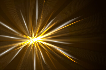 ゴールド放射状背景　Radial abstract ray background	