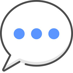 Colored line chat icon