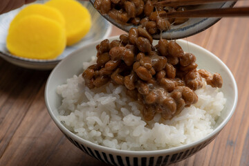 朝食の納豆
