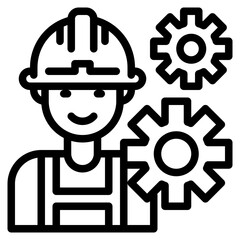 labor outline style icon