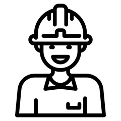 labor outline style icon