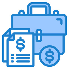 money bag blue style icon
