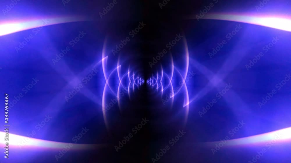 Poster abstract multicolored geometric transform hypnotic tunnel. 4k 3d seamless loop glow long digital lig