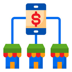 marketing flat style icon